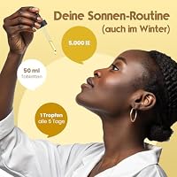 Vitamin D3 Tropfen Hochdosiert 5000 IE - 1850 Tropfen - 50ml - Geschmacksneutral - Laborgeprüft & produziert in Deutschland - Verpackung kann variieren – Ansicht 3