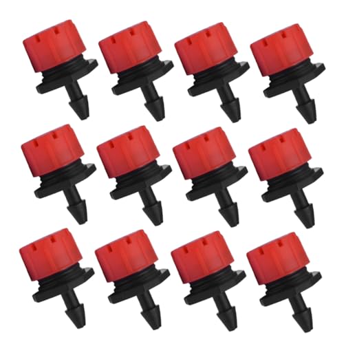 HANABASS 150 piezas Goteros de Riego Ajustables para Jardín con Emisor Antiobstrucción Rociadores Micro Goteo para Huertos Parterres Césped Rojo