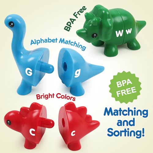 Image of 26pcs Alphabet Dinosaurs Matching Toy, Toddlers ABC Learning Dinosaurs | 26pcs, Matching & Sorting Game, Sensory Toy, Preschool Learning Activities, Educational Gifts, Ages18M+