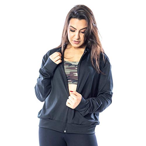 CASACO ESPORTIVO FEMININO PRETO