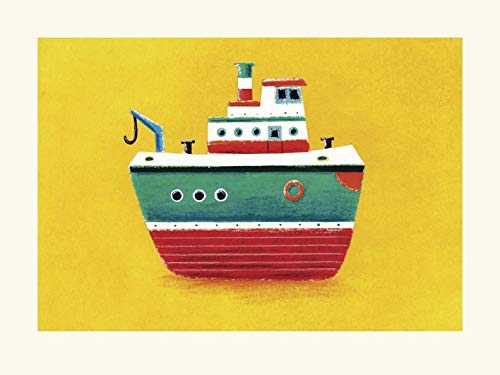 L Arte Gruppo Simon Hart Tug Boat - Formato 30 x 40 cm Carta Multicolore 30 x 40 x 1.3 cm