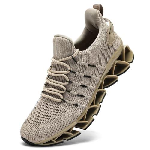 Image of Mens Slip On Walking Shoes Blade Non Slip Tennis Running Shoes Lightweight Workout Breathable Mesh Fashion Sneakers