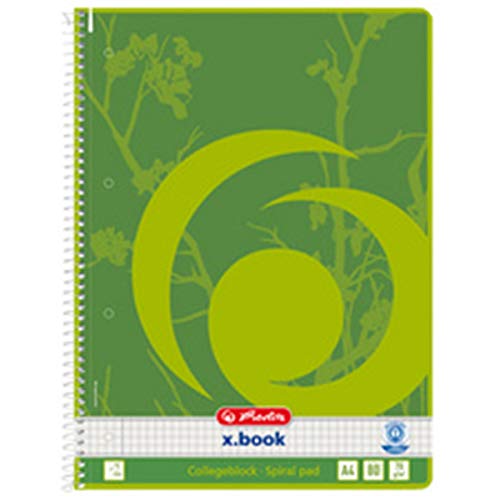 Herlitz 303453 Collegeblock Recycling, kariert, 60 g/qm, DIN A4, 80 Blatt