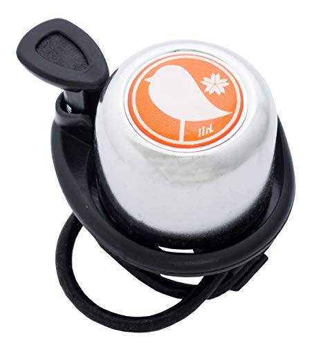 Liix Scooter Bell Birdy - Timbre de bicicleta para niños y adultos, con goma elástica para montaje flexible