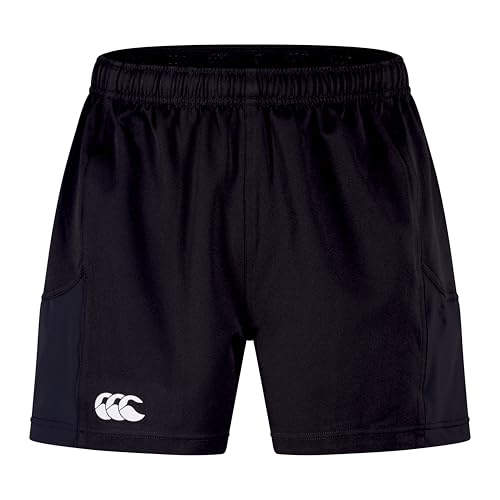 Canterbury Mens Advantage Rugby Shorts 2.0 | Elasticated Waist | CCC LogoGym Shorts Black XX-Large