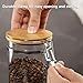 Yangbaga Ground Coffee Storage Container with Shelf, 2×45OZ Glass Coffee and Sugar Container Set, Coffee Canisters with Airtight Lids and Scoop, Food Storage Jars for Kitchen,Nuts,Tea,Sugar