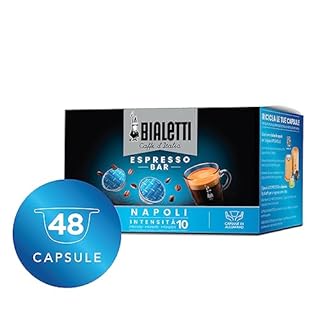 Bialetti Caffè d'Italia, Box 48 Capsule, Napoli, Intensità 10, Compatibili con Macchine Bialetti sistema chiuso, 100% Alluminio