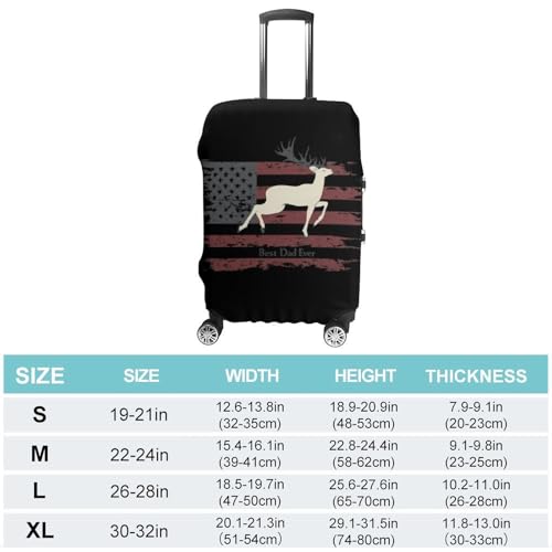 Best Dad Ever U.S. Flag Unisex Luggage Cover Washable Travel Suitcase Case Elastic Baggage Protective Covers XL2