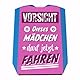 Vorsicht - Dieses Mädchen darf jetzt Fahren Parkscheibe mit 2 Einkaufswagenchips als lustige Geschenkidee für die Freundin zum Führerschein oder für die Tochter wenn sie mit Papas