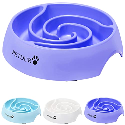 Petduro Slow Feeder Dog Bowls For Large Dogs 4 Cups - Heavy Duty Dog Food Bowls For Medium Sized Dog - Maze Puzzle Slow Feeding Dog Bowl Accessories Stuff To Slow Down Eating For Fast Eaters #TOP5