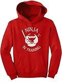 Ninja In Training - Cool Children Clothing - Funny Kids Hoodie Small Red