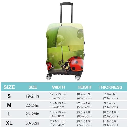 Carry on Luggage Cover Funny Ladybug Suitcase Covers for Luggages Tsa Approved Travel Luggage Sleeve Protector Elastic Suitcase Protector Anti-Scratch Washable Fits 19-30 Inch Case -S2