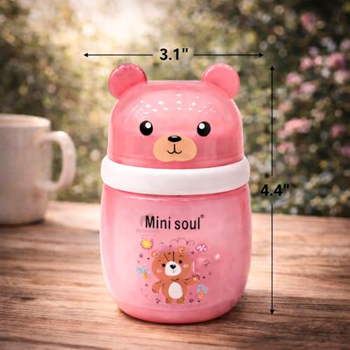 Image of Baby Powder Puff with Container Soft Feather Sponge Powder Applicator for Newborn & Infant Transparent Refillable Case Mess-Free, Leak-Proof, Baby-Safe Powder Puff for Kids Pink