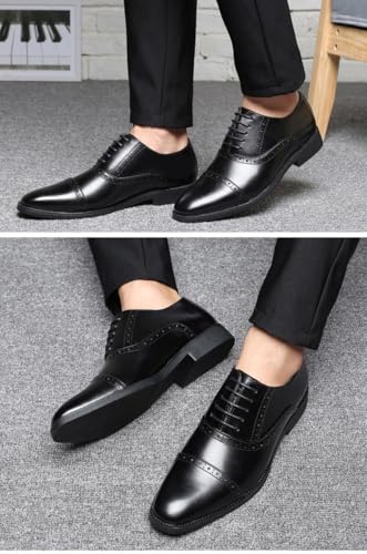 Men's Brogues Classic Lace-ups Oxford Dress Shoes Formal Business Derby Shoes for Office Uniform Party4