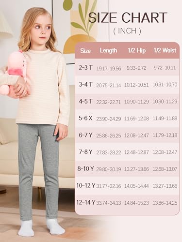 5 Pack Girls Leggings Cotton Leggings for Girls Tights Pants for Kids Toddler Stretchy Full Length Multipack Pull On2