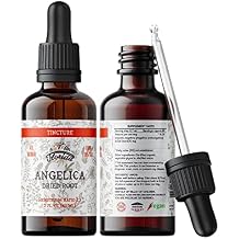 Angelica Tincture, Organic Angelica Extract Angelica archangelica Dried Root Herbal Supplement, Non-GMO in Cold-Pressed Organic Vegetable Glycerin, 700 mg, 2 oz 60 ml