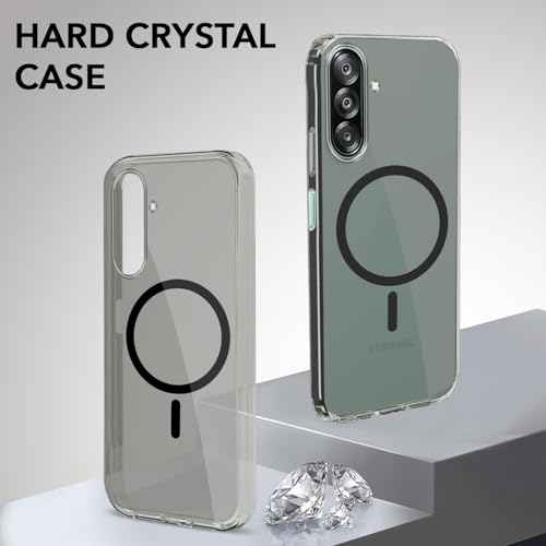 Image of Jkobi Lifetime Anti-Yellow MagSafe Compatible Clear Back Cover Case for Samsung Galaxy A26 5G (Sleek Hard Crystal | Shockproof and Camera Protection)