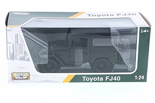 Modelo a escala 1:24 Motor Max Toyota FJ40 negro
