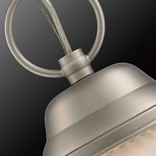American Diner Single Ceiling Light in Silver with Clear Glass,Silver