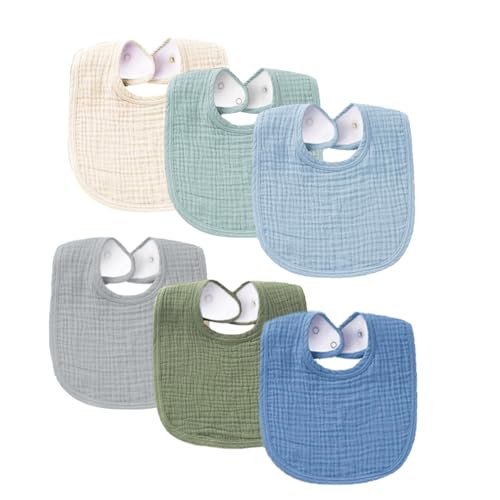 SLOSH Bavaglini Bavaglino Neonato Cotone Baby Pappa Morbidi Panno Per Ruttino Assorbenti Burp Neonati Neonata Lavabile (Verde)