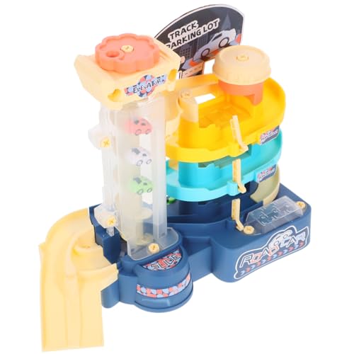 Bâtiment de stationnement électrique à 3 étages avec 3 voitures jouets