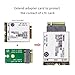 cablecc NGFF Male to Female 22x30mm to 22x42mm B-Key Extension Adapter for 2230 SSD LTE Card