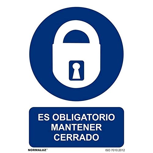 Señal Es Obligatorio Mantener Cerrado Con Tintas Uv | 210 X 300 Mm - Pvc Glasspack 0'7 Mm En Oferta Normaluz Rd20039 - Señal Es Obligatorio Mantener Cerrado Pvc Glasspack 0,7Mm 21X30 Cm Con Cte, Ripci