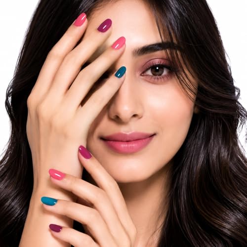 Image of 4 in 1 Glow & Go Nail Lacquer Kit | Nail Polish Set For Women, Travel-Friendly | Glossy Finish, Rich Pigment & Quick Dry Formula Nail Paint | Smooth Application - Shades Color Carnival 03