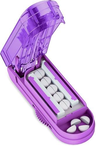 Image of DEPAD Pill Cutter Splitter for Small and Tiny Pills, Pill Splitter for Cutting Multiple Pills with Adjustable Bars & Hidden Blade, Safely Cuts Small or Large Tablets for Seniors & Pets
