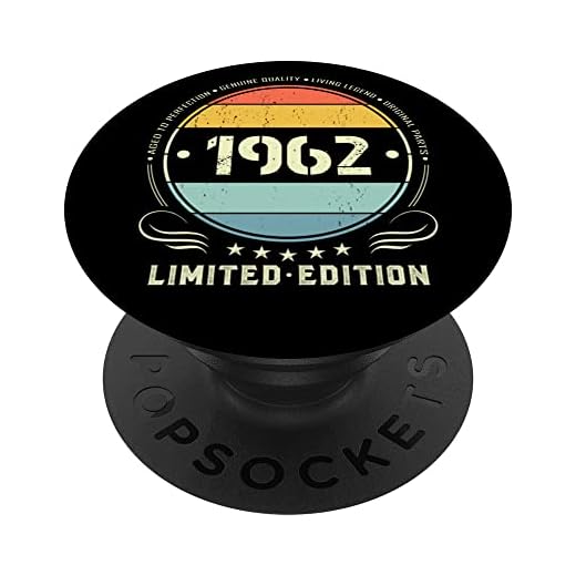 1962 Edición limitada 1962 Cumpleaños Popsocket para mujeres y hombres PopSockets PopGrip Intercambiable