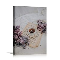 Canvas Wall Art Tea Coffee Drinks Farmhouse/Country Kitchen Multicolor Photography Relax/Calm - 12x18 inches