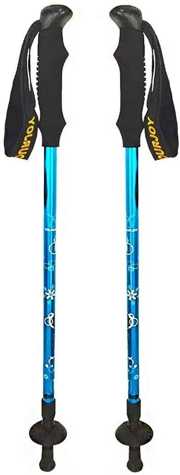 Hiking Trekking Poles, 2 Pack Anti Shock, Adjustable, Collapsible Hiking Poles for Trekking or Walking, Lightweight Aluminum Sticks for Children