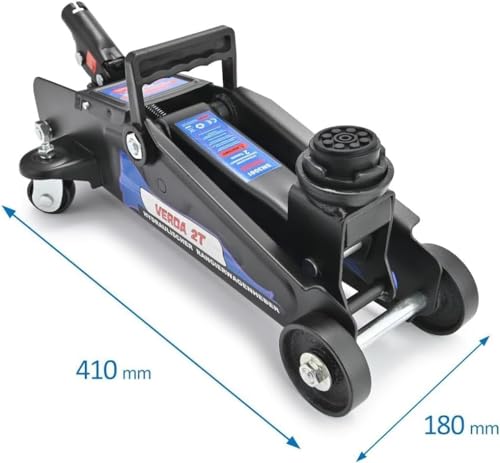 Wagenheber 2T, 130-330mm + Gummiauflage + Montagehandschuhe Profi Wohnmobil, Rangierwagenheber,...