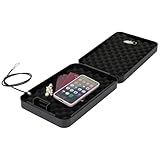 HMF 316-02 Sicherheitsbox mit Zahlenschloss, tragbarer Safe, Sicherungskabel | 29 x 19 x 6,5 cm | Schwarz - 4