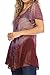 Sakkas 19218 - Marzia Women's Loose Fit Short Sleeve Casual Tie Dye Batik Blouse Top Tunic - 19208-Mauve - OS