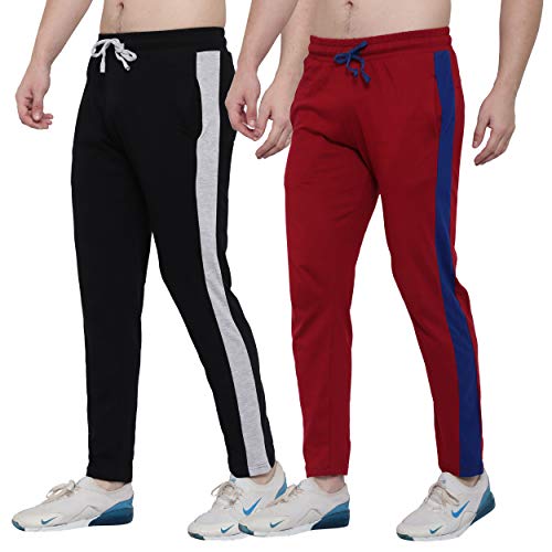 Image of FASHA Men's Cotton Track Pant | Men's Casual Wear Trousers Pack of 2