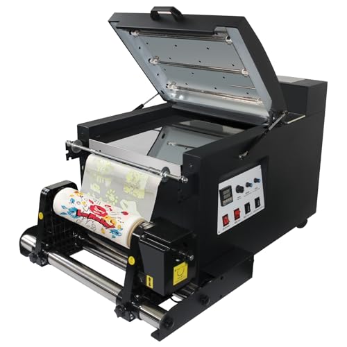 SHENGJINSH A3 DTF Shaker and Dryer Machine, 13.4in Automatic DTF Powder Shaking Machine with Auto Winding Function, All in One Curing Oven for DTF Printing Transfers