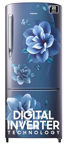 Samsung 183 L, 4 Star, Digital Inverter, Direct-Cool Single Door Refrigerator (RR20C1724CU/HL, Camellia Blue)