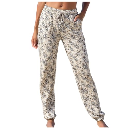 Pantalon large bohème femme pour vos vacances d'été avec poches pratiques