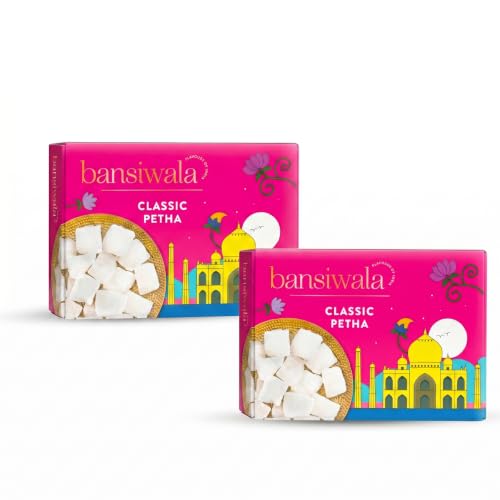 Image of Bansiwala Agra Classic Petha 350g Pack of 2 - Original Dry Agra Ka Petha | Soft and Juicy Indian Sweet | Sweets Gift Box | Vegan & Preservative-Free | Delicious Indian Mithai!