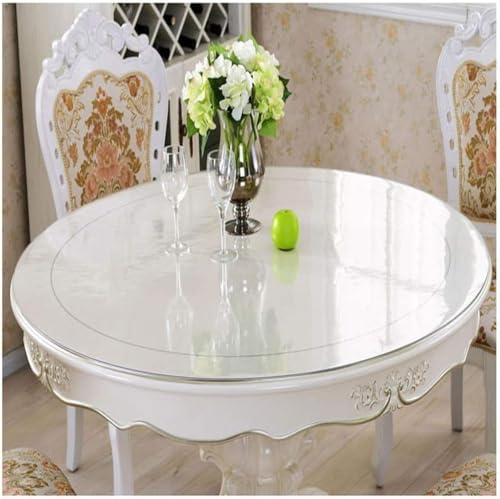 Nappe transparente 2.0mm d'épaisseur en vinyle robuste pour table de 130cm