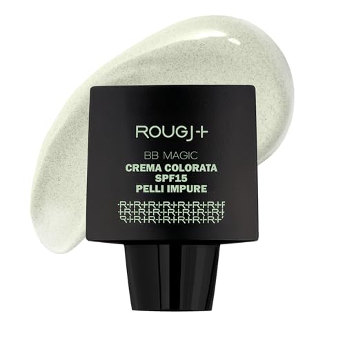 Rougj BB Magic SPF 15 Pelli Impure - Correttore Trattante Con Acido Ialuronico - Texture Leggera Anti Imperfezioni Uniforma Il Tono Idrata E Opacizza Per Pelli Miste E Grasse 25 ml - Made In Italy