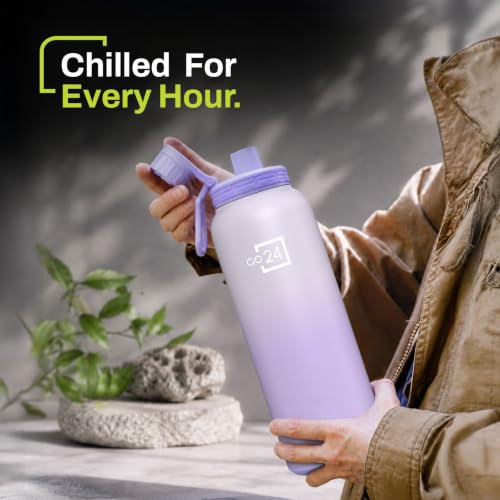 Image of Hydromax 2 Litre Single Wall Stainless Steel Water Bottle - Purple | ISI Certified 304 Stainless Steel, BPA Free, Chugger Sipper Cap, Leakproof Lid, Loop Handle, Fridge Frendly