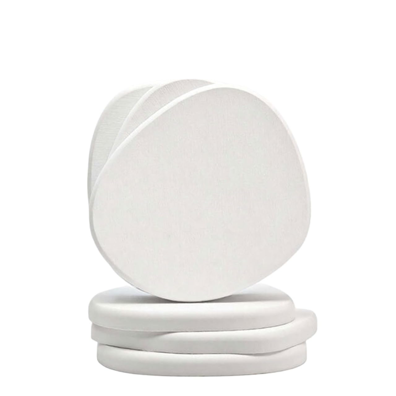 Coaster 4/6Pack Diatomaceous Earth Coasters Set Stone Design Cool Absorbent Quick Dry Coffee Coaster(6PCS White)