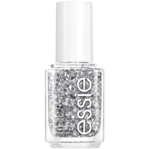 Essie Original Nail Polish, Set In Stones, Silver Glitter Nail Varnish