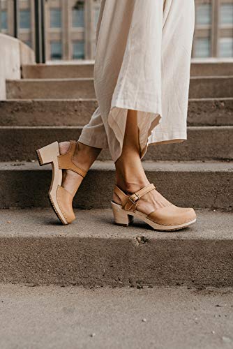 Sandgrens Handmade Swedish Wood Clogs for Women, High Heel Sandal | Victoria4