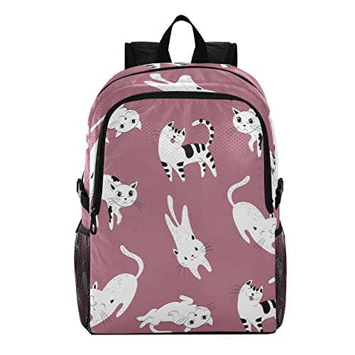 Sac à dos pliable chat violet imperméable pour voyage et école