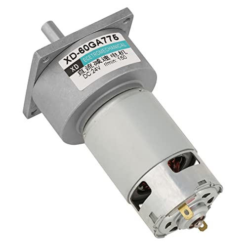 Mini motor de engranaje CC 12 V/24 V 35 W de metal velocidad ajustable gran par motor CW/CCW (24 V 150 rpm)