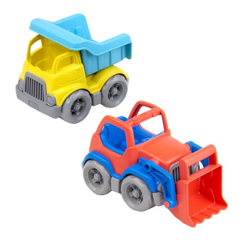 Green Toys OceanBound Dumper & Scooper Truck Set – Eco-Friendly