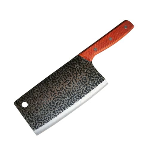 Image of Machado Forging Serbian Chef Knife Set - 12 inch Full Tang High Carbon Clad Steel Butcher Cleaver with Knife Sharpener - Perfect for Vegetables, Fish, Meat - Ideal for Kitchen, Hotel, Restaurant